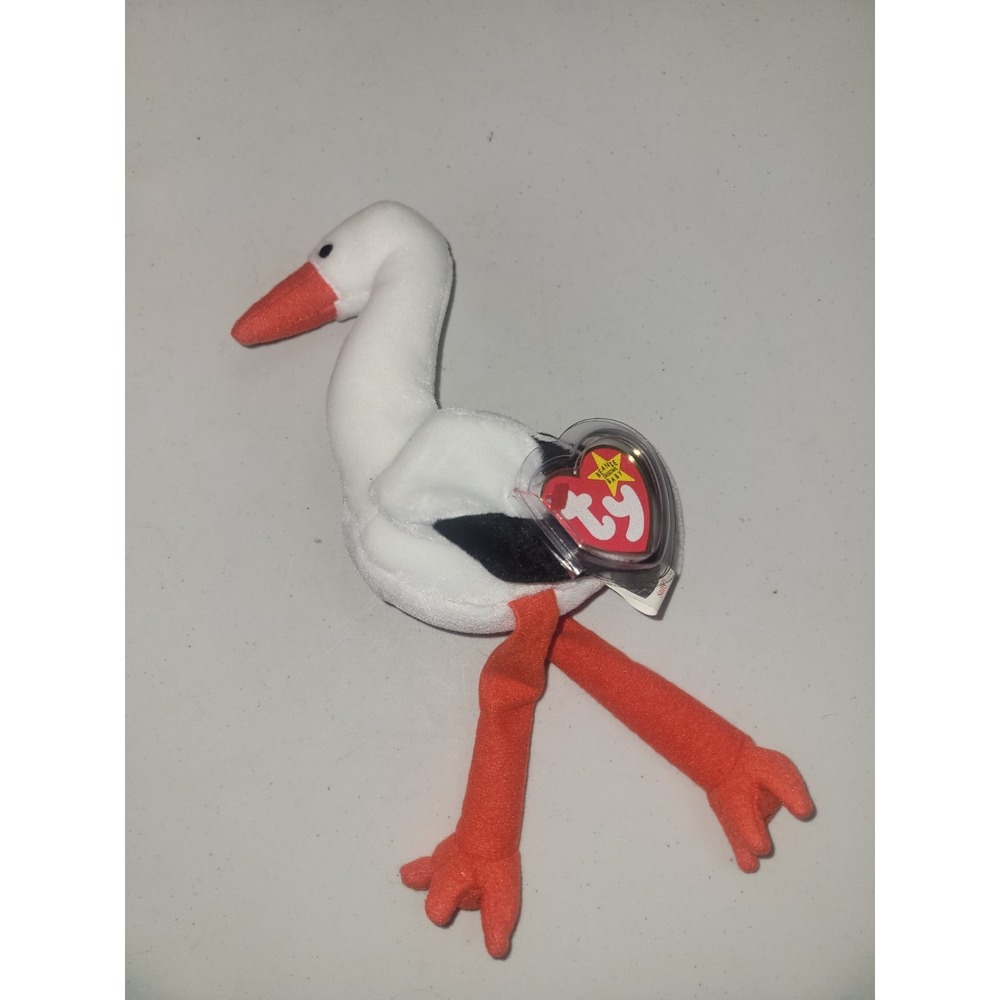 TY BEANIE BABY CUTE STILTS THE STORK WITH TAG PLUSH TOY‎